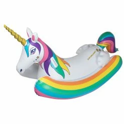 Budget ???? Swimline Unicorn Rocker Inflatable Pool Float Original ????