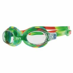 Cheap ???? TYR Kid's Swimple Tie-Dye Swim Goggles Green Combo ????