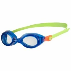 Cheap ???? TYR Kids Aqua Blaze Swim Goggles Blue/Yellow ????