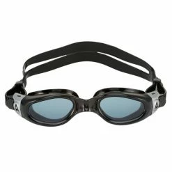 Deals ???? Aqua Sphere Kaiman Compact Fit Swim Goggles Black Smoke ????
