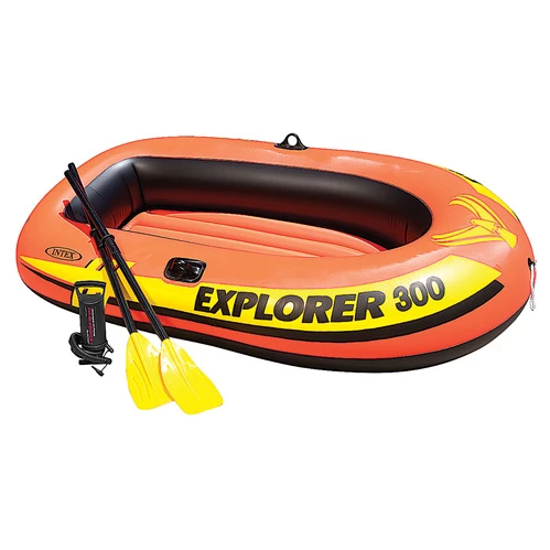Outlet ???? Intex Explorer 300 3-Person Inflatable Boat Set Original ❤️ 1 Outlet ???? Intex Explorer 300 3-Person Inflatable Boat Set Original ❤️