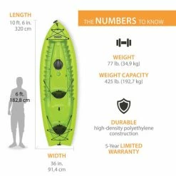 Alternative view of Promo ???? Lifetime Kokanee 10'6" Tandem Kayak Lime ????