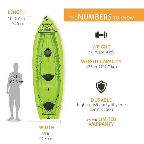Promo ???? Lifetime Kokanee 10'6" Tandem Kayak Lime ???? 2 Promo ???? Lifetime Kokanee 10'6" Tandem Kayak Lime ???? - Image 2
