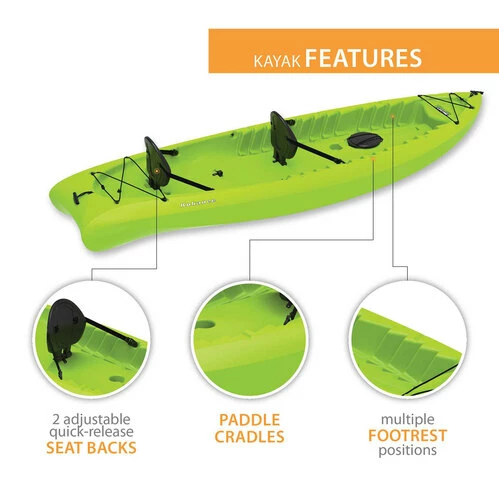 Promo ???? Lifetime Kokanee 10'6" Tandem Kayak Lime ???? 3 Promo ???? Lifetime Kokanee 10'6" Tandem Kayak Lime ???? - Image 3