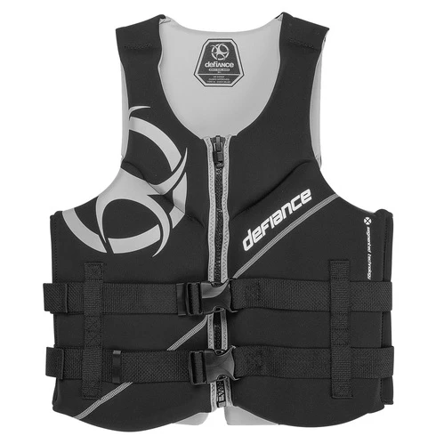 Hot Sale ???? Defiance Adult Genoprene Life Vest Black/Silver ???? 1 Hot Sale ???? Defiance Adult Genoprene Life Vest Black/Silver ????