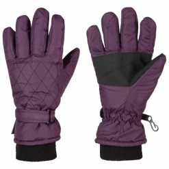 Promo ???? Polar Extreme ???? Women's Insulated Snow Gloves Dark Purple ⭐