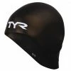 Outlet ???? TYR Long Hair Silicone Swim Cap Black ????