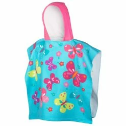 Flash Sale ???? Dahdoul ???? Girls' Poncho Beach Towel Pink Print ????