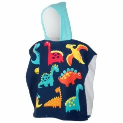 Deals ???? Dahdoul Boys' Poncho Towel Navy Print ⌛