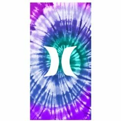 Flash Sale ???? Hurley Tie-Dye Spiral 36" X 70" Beach Towel Blue Print ????