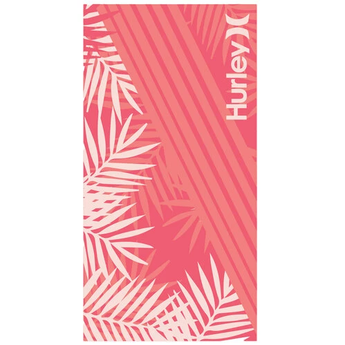Promo ???? Hurley Leaves 36" X 70" Beach Towel Coral ???? 1 Promo ???? Hurley Leaves 36" X 70" Beach Towel Coral ????